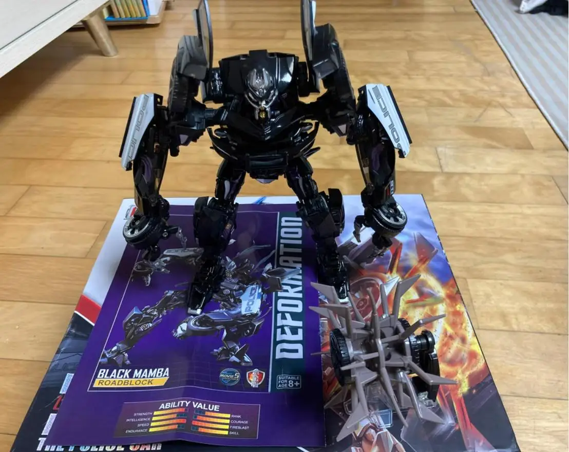 Modelo para niños, juguete transformado, coche de policía, juez LS02, película 5 road Z, barrera, versión de aleación, robot boy