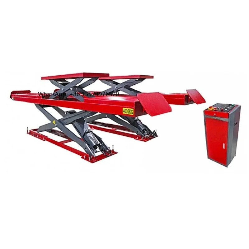 2026 Hot SellingTLT840WA 4000 kg double scissor lift underground metal car & motorcycle lift large car motorcycle secondary lift
