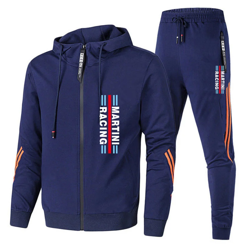 Fato com capuz de corrida Martini masculino, moletom casual, moda esportiva, marca de moda, outono 2022, marca