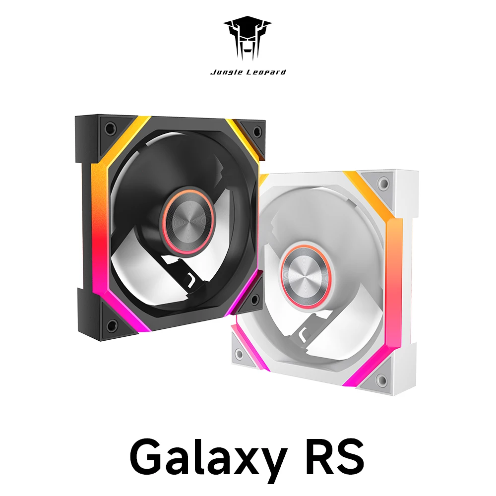 Galaxy RS Dual-Tone Sunburst PC Case Fans, Interlocking ARGB PWM Fans with Seamless LED Lighting Effect for Gaming Computer Case