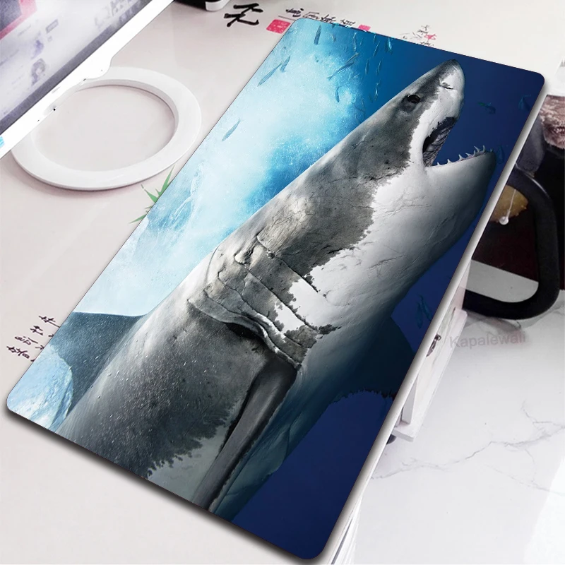 

GuJiaDuo Shark Mouse Pad XXL Large Anti-slip Waterproof Notebook Keyboard Desk Mat for Office Table Pad Anime Stuff Accessories