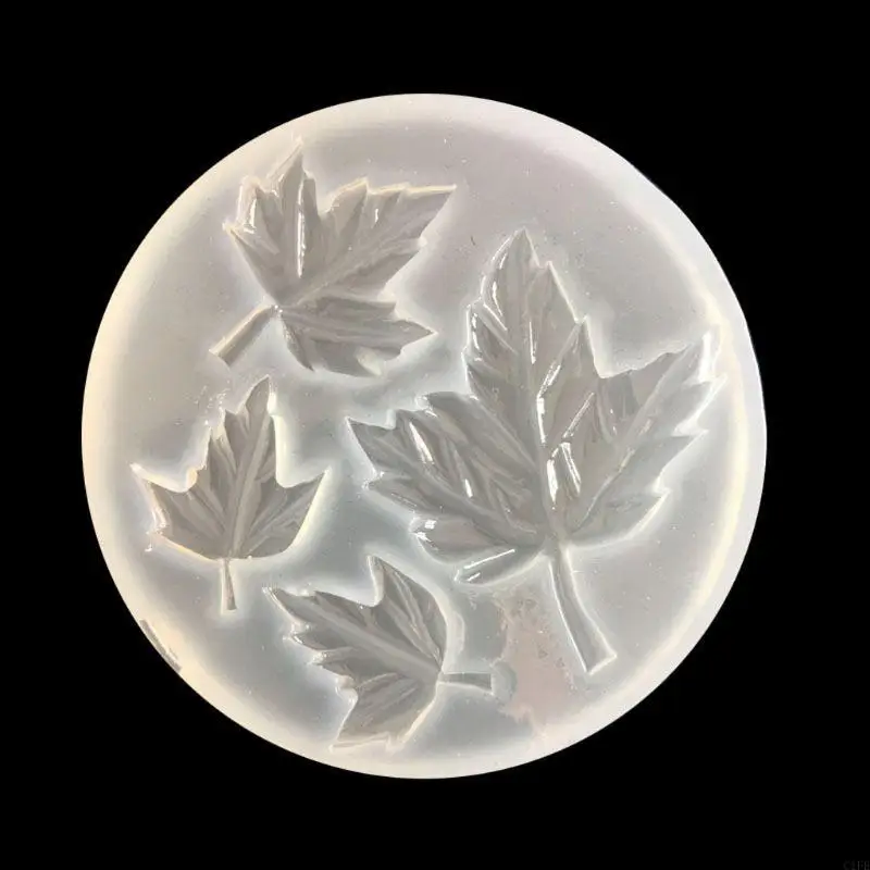 C1FE Silicone Mould Maple Leaf Tray Coasters Resin Moulds Crafts Decor Jewelry