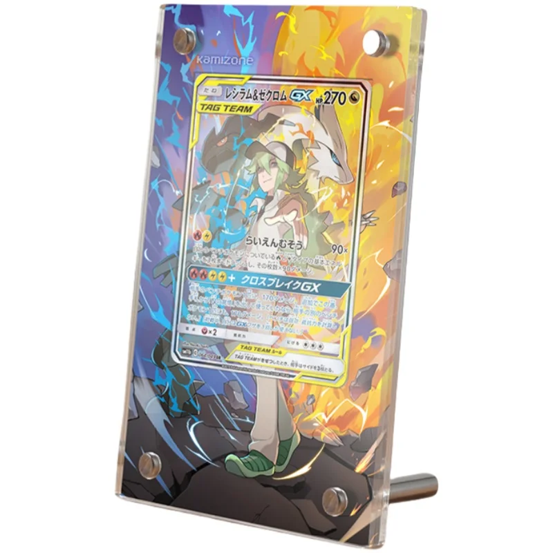 Card Brick Legendary Bird Glaceon Zorua Dedenne Ptcg Diy Acrylic Action Toy Figures Anime Game Collection Display Rack No-Card