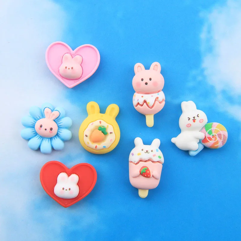 Free Shipping 100pcs/lot Resin Cabochon Flatback Cartoon Flatback Resin DIY Wedding Hairpin Embellishments Accessories LSR198