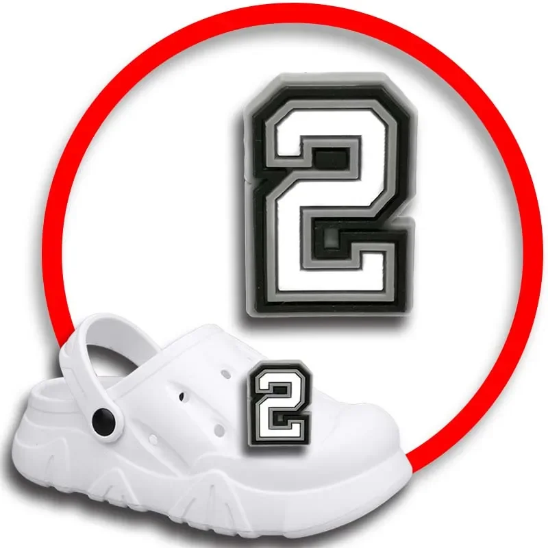 Number Crocs Shoe Charms for Women and Men, Clogs Pins, Shoes Decorações, Acessório, Crachás, Meninos, Meninas, Crianças