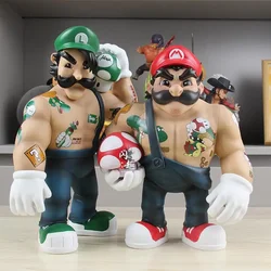 Muscle Mario Luigi Trendy Play GK Handheld Ornament Social Person Design Game Handheld Model Ornament Surrounding