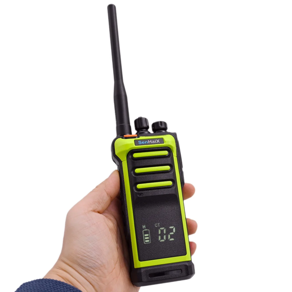 Senhaix GT10 Two Way Radio TPU Waterproof  10W VHF UHF Rugged Hidden LCD Display HD Audio Rescue Search Construction Intercom