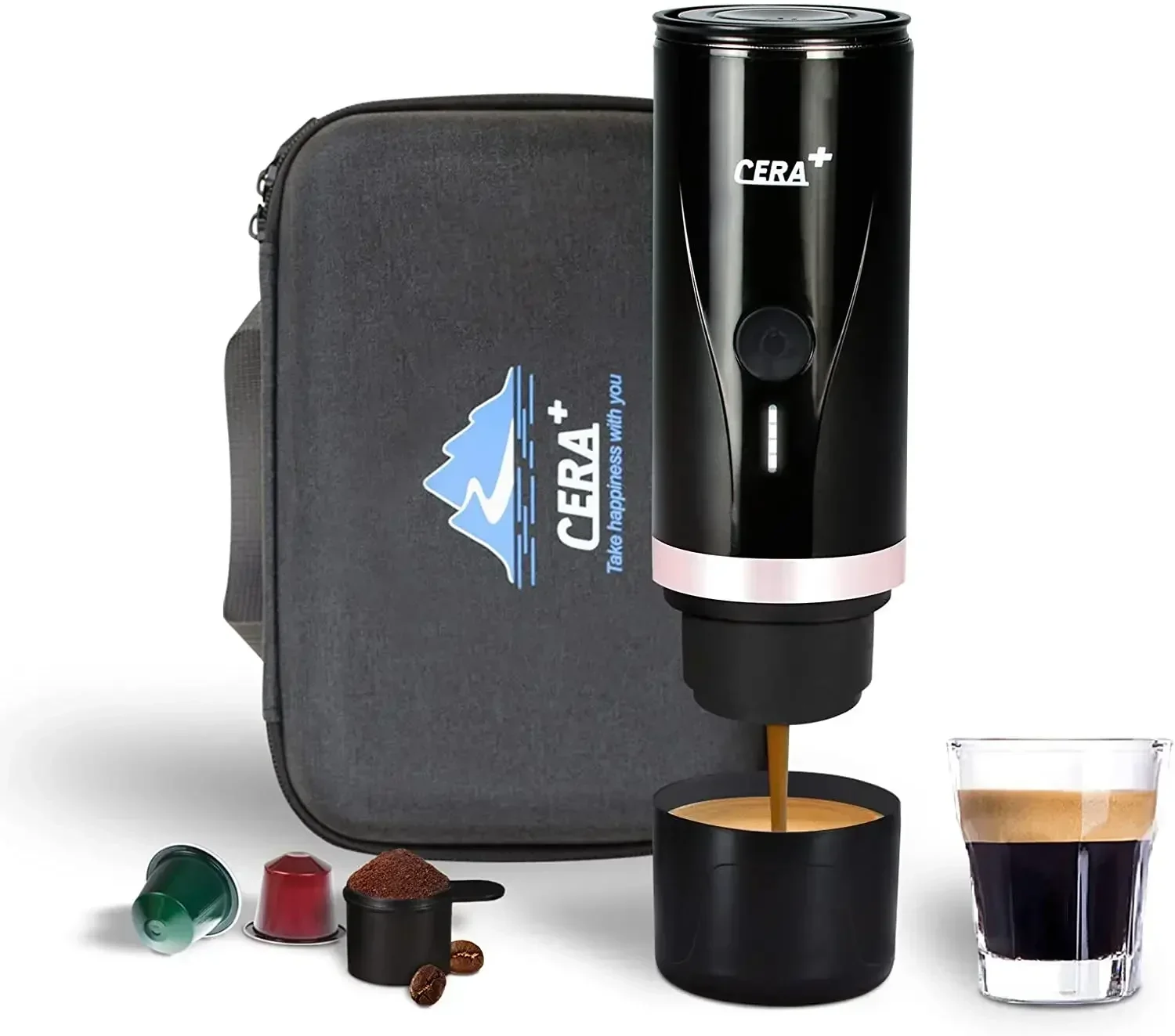 

2025 Espresso Coffee Car Machine Electric Travel Coffee Maker 12V Car Use Mini Portable Coffee Machine