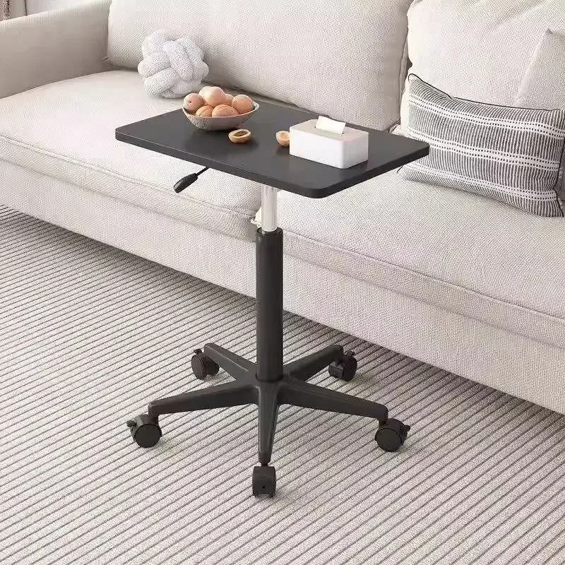 Mobile Small Table Height-adjustable Standing Desk Sofa Side Table Laptop Desks Computer Tables with Wheels Office Furniture