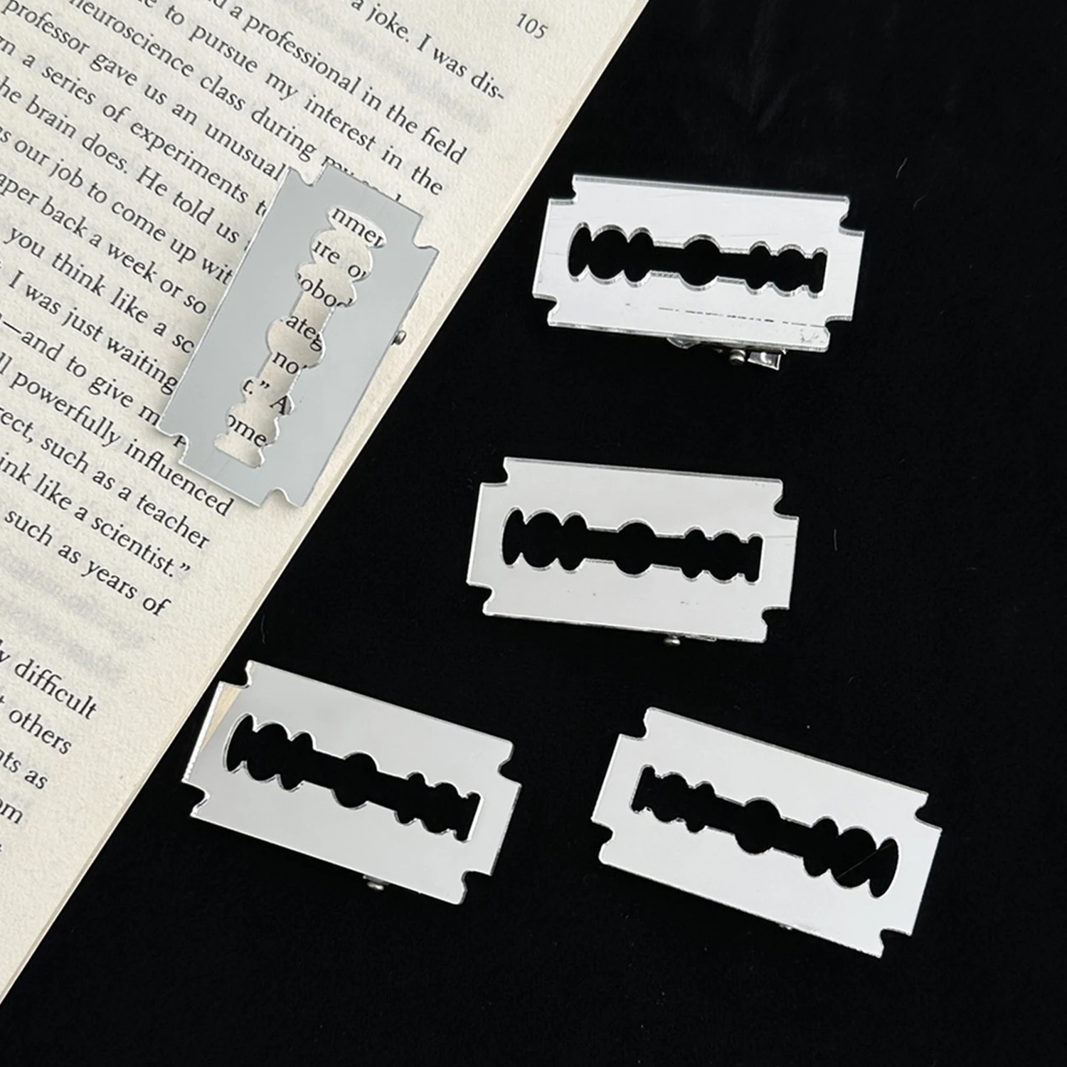 Simple Acrylic Hair Clips Women Simulated Blade Creative Design Bangs Clip Duckbill Clip Hairpins Hair Styling Tool Accessories image 3