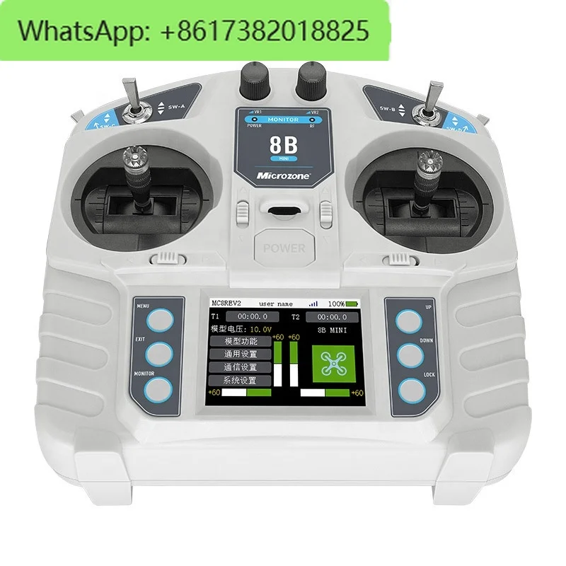 

Microzone MC8B 8B-MINI 2.4G 8CH Remote Control Transmitter MC8RE V2 Receiver Radio System for RC Car Aircraft Fixed-wing Drone