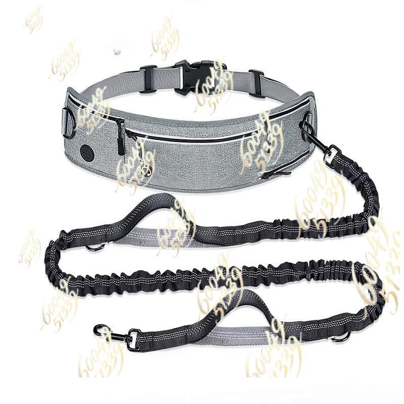 Explosion proof running dog walking rope nylon reflective multifunctional stretchable sports waist bag pet traction rope