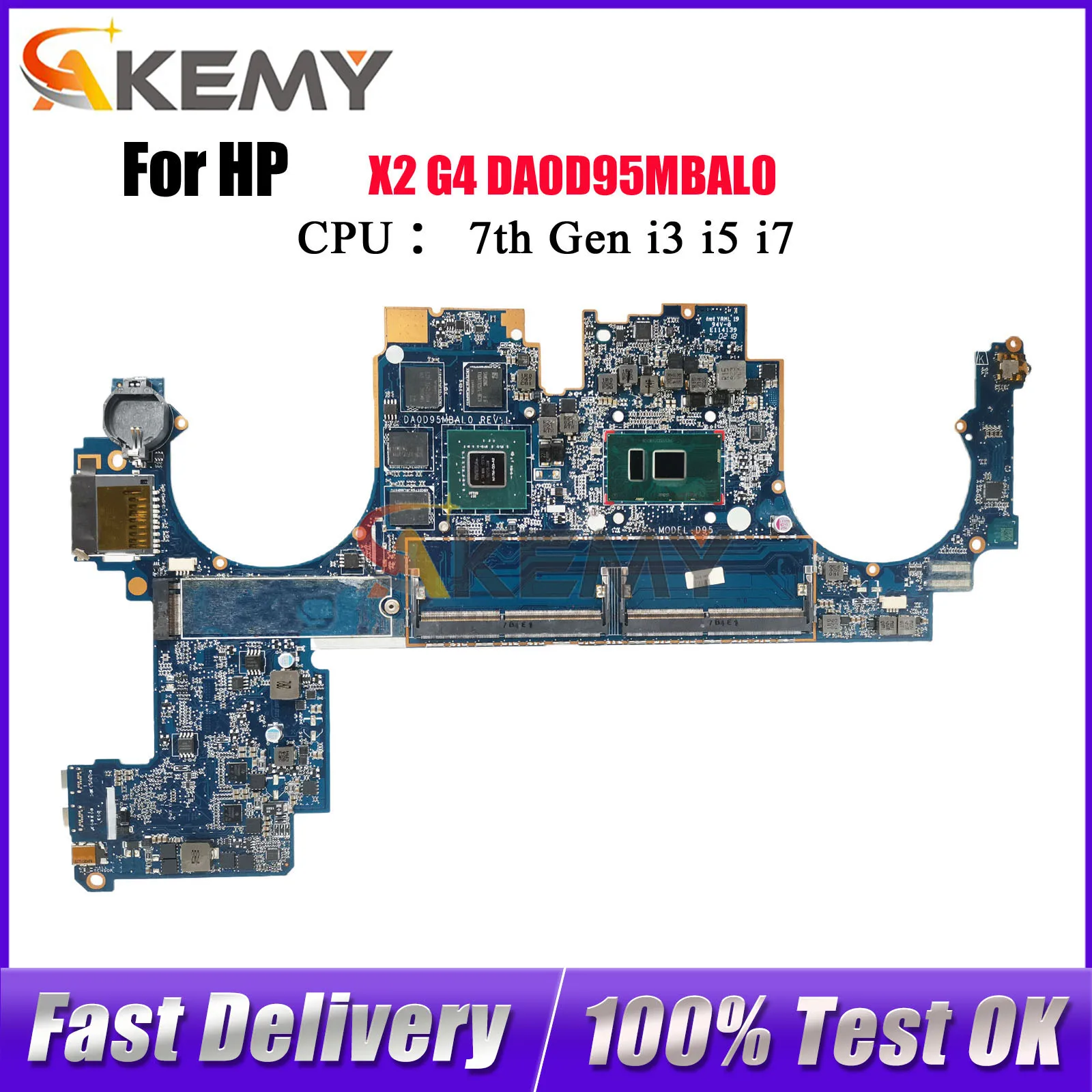 

DA0D95MBAL0 For HP ZBook X2 G4 Laptop Motherboard L03242-001 With i5 i7 CPU Quadro M620 100% Fully Tested