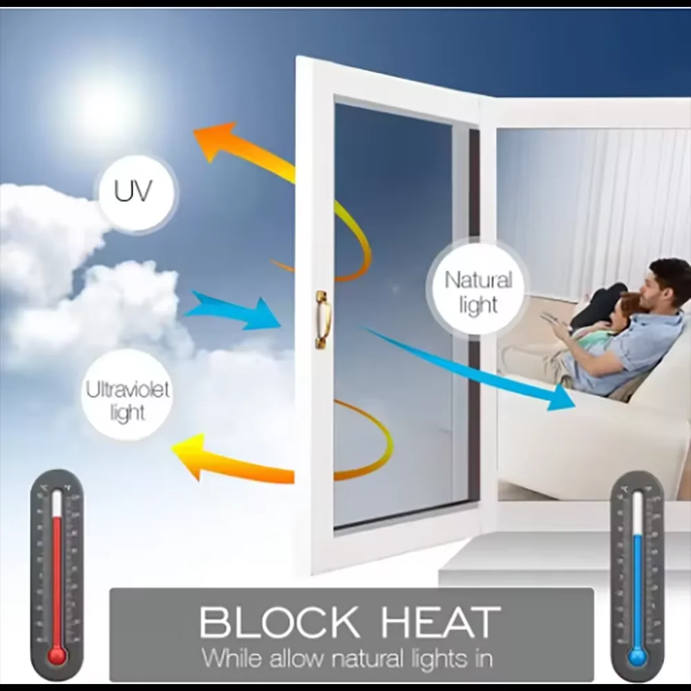 Sun Protection One-Way Mirrors Window Film stickers Household Insulated Glass Film windows Balconies privacy Protection