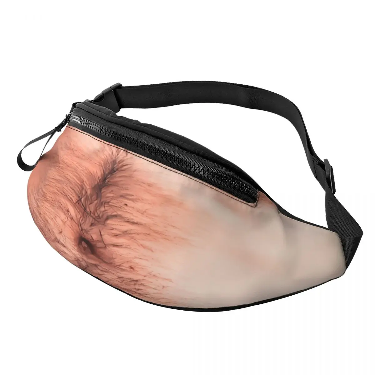 

Custom Funny Hairy Chest Fanny Pack Men Women Crossbody Waist Bag for Running Phone Money Pouch
