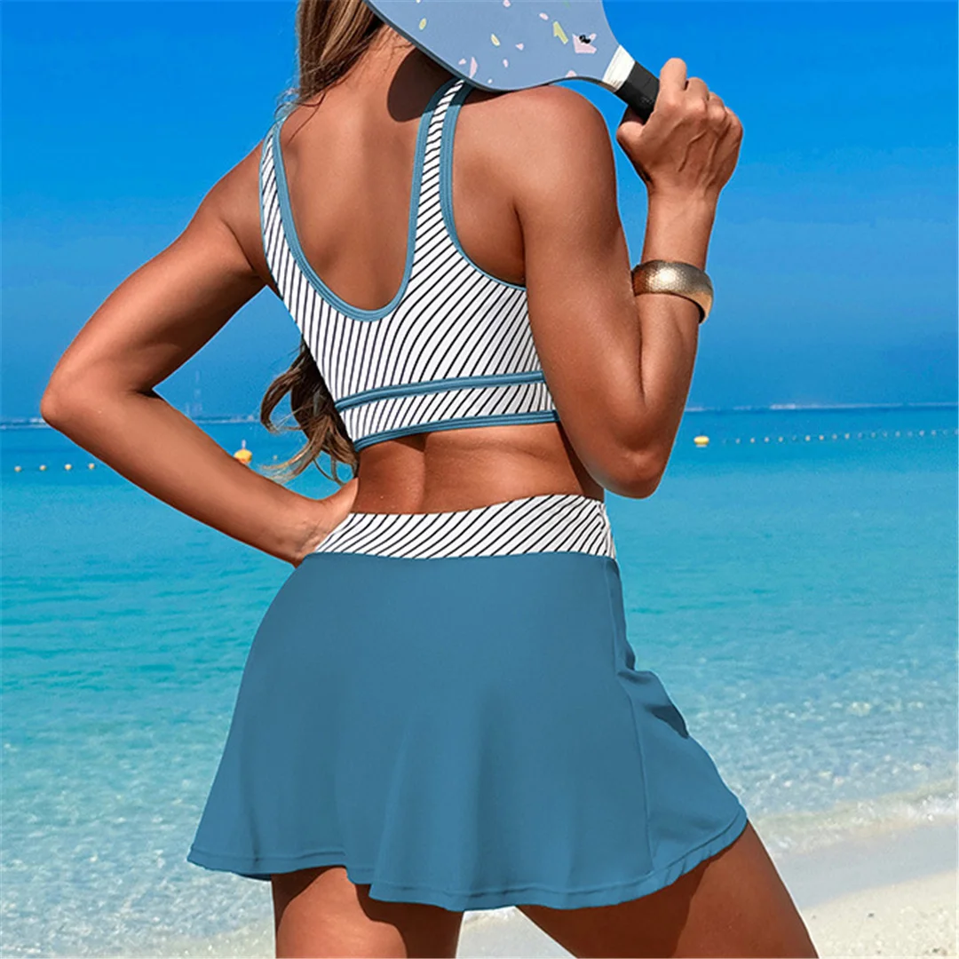 S - XL, 10 Farben, zweiteiliger Badeanzug für Damen, hoch geschnittener Bikini, zweiteiliges Bikini-Set, Damen-Badebekleidung, Badeanzug, Schwimmanzug V6998 – Detail 27