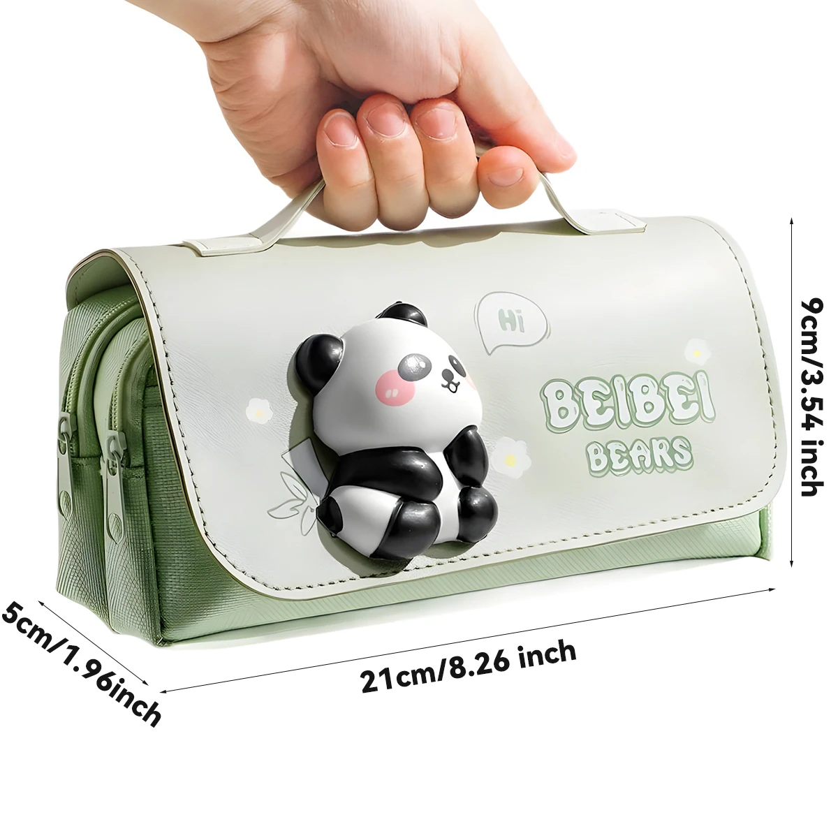 Capybara 3-Layer Pencil Case Organizer Cute Animal School Supplies Storage Portable Pouch for Students Back To School Essentials