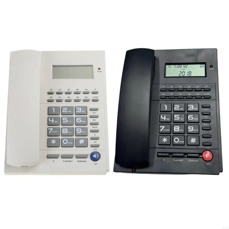 Landline Phones Home Telephone Desk Phone LCD Display Caller Redial Function E65A