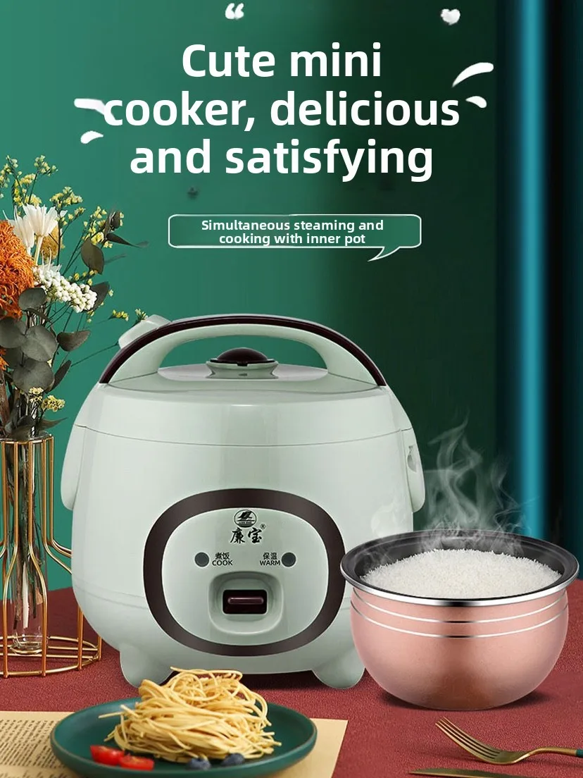 طباخ أرز كهربائي صغير مع مقلاة غير لاصقة على شكل خنزير، جهاز مطبخ متعدد الوظائف للاستخدام في السكن الطلابي يتسع لـ 5 شخصًا