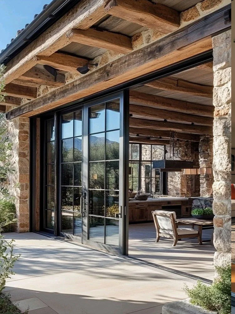 

Sixinalu Sliding Doors Hurricane Resistant Exterior Entry Entrance Front Door Thermal Break Aluminum Double Glaszed Home Custom