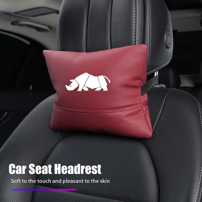 Leather Car Seat Headrest Pillow Neck Cushion Perforated Breathable Pillow For Suzuki Jimny Baleno Spacia Swace Across S-Presso