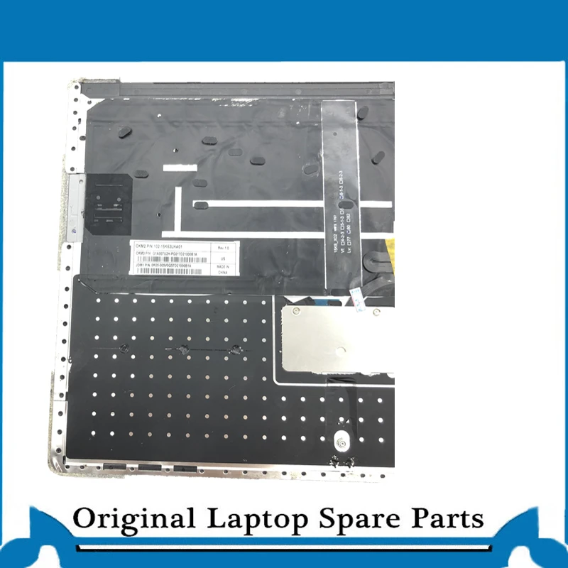 Original Topcase-Baugruppe für Microsoft Surface Laptop 1 2 1769 1782, Tastatur mit hintergrundbeleuchtetem Trackpad, Splitter, Platinschwarz