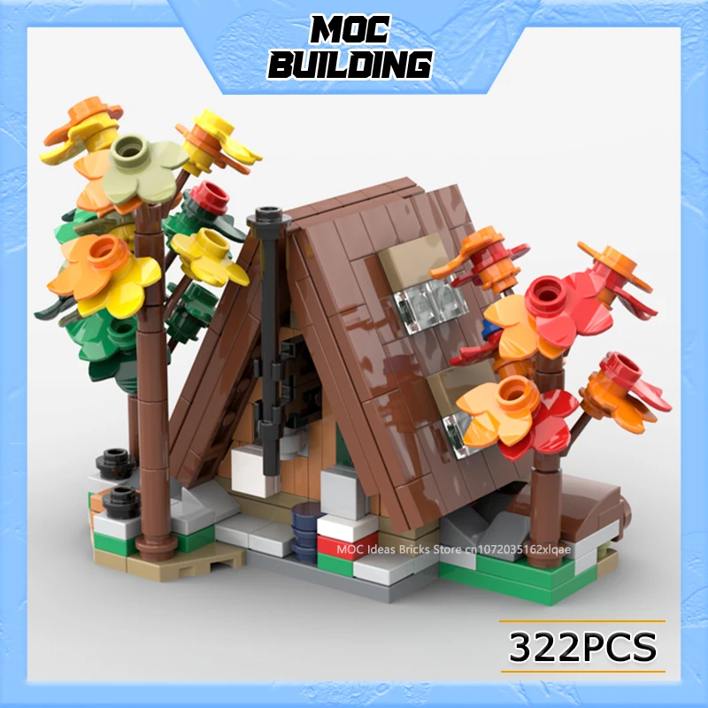 MOC Bouwstenen Mini Zomerhuis Model DIY Monteren Bakstenen Creatieve Street View Serie Speelgoed Collectie Display Kerstcadeaus