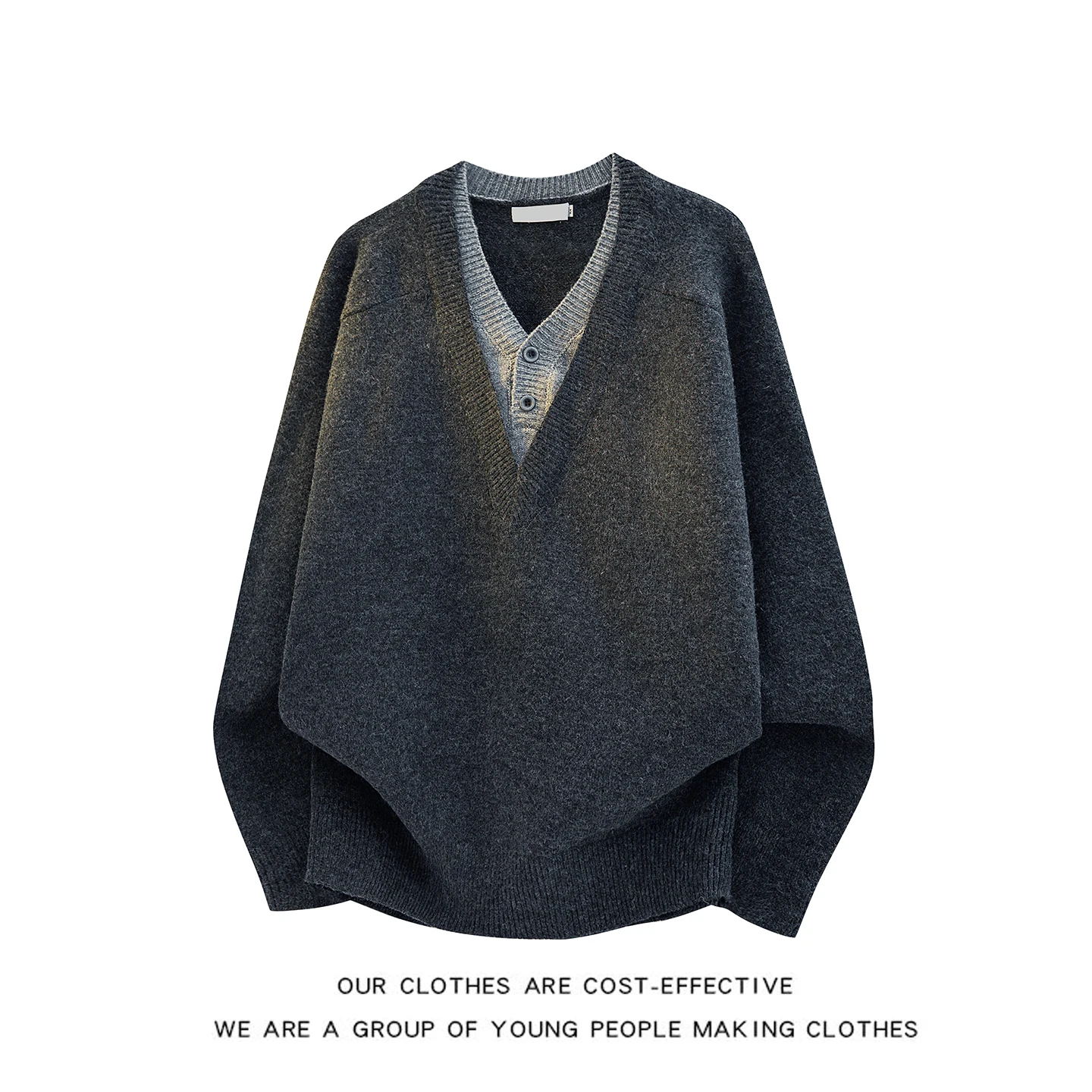 

Arctic Fce V-Ne Knitted Sweater Men's Casual Loose Fit Knitwear Autumn Winter Comfortable High nce Korean Sle