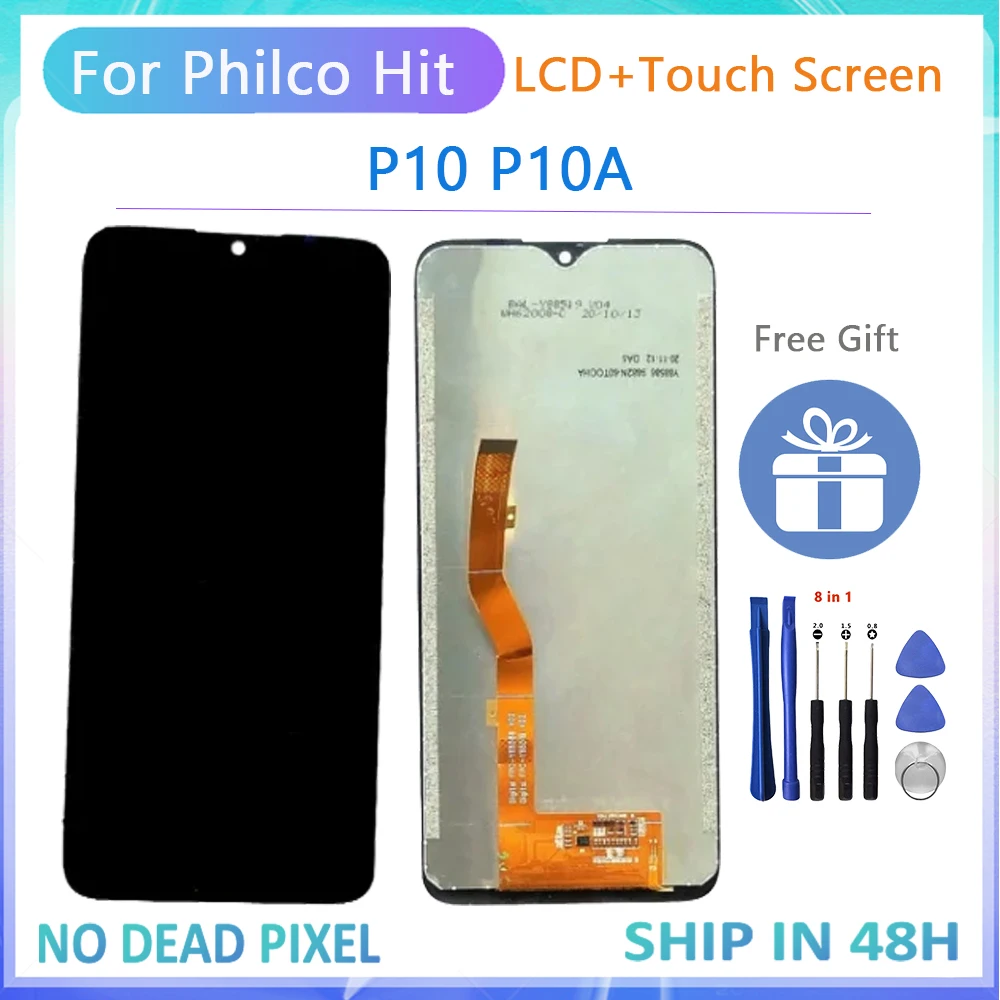 

For Philco Hit P10 P10a 100% Tested LCD Display Touch Screen Digitizer Assembly Panel Front Glass Sesnor Assembly With Tools