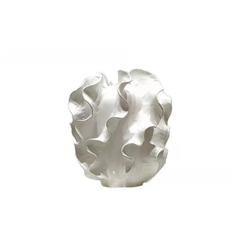 

Nordic light luxury resin vase, modern simple flower arrangement, living room entrance vase ornament, home