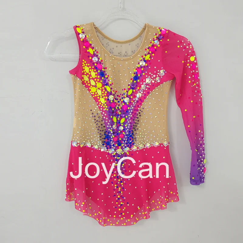 Joycan Rhthmic Gymnastik Trikots Mädchen Frauen rosa Spandex elegante Tanz kleidung für den Wettbewerb