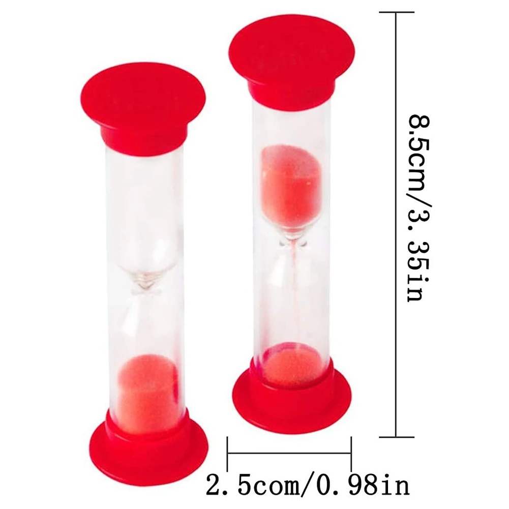 30 Sec Sand Timer Hourglass Sandglass Clock Countdown Bulk Toy Set Kids Games Pack of 20 (Red Sand)