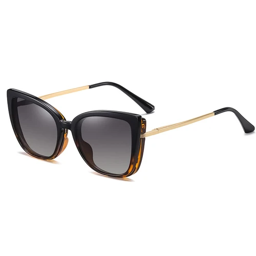 Imagen 2 del producto Gafas con Clip magnético para mujer, anteojos polarizados para conducir, gafas ópticas cuadradas clásicas para miopía, gafas graduadas personalizadas para hombre