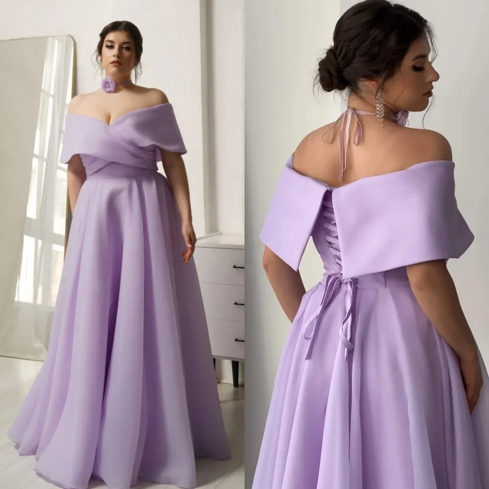 Ruruched Quinceanera A-line gaun acara Bespoke bahu terbuka gaun panjang