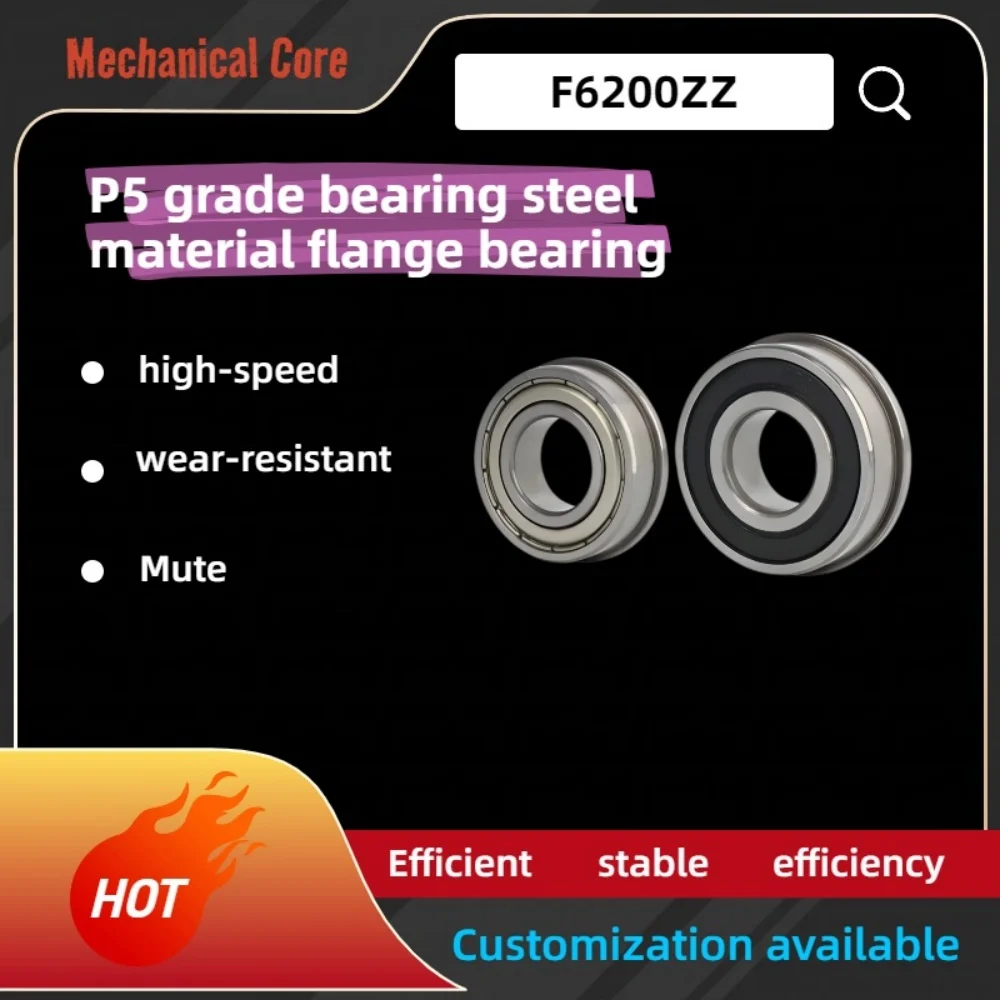 P5 bearing steel material high-speed flange bearing F6200 6203 6204 6205 6206 6207 6208ZZ