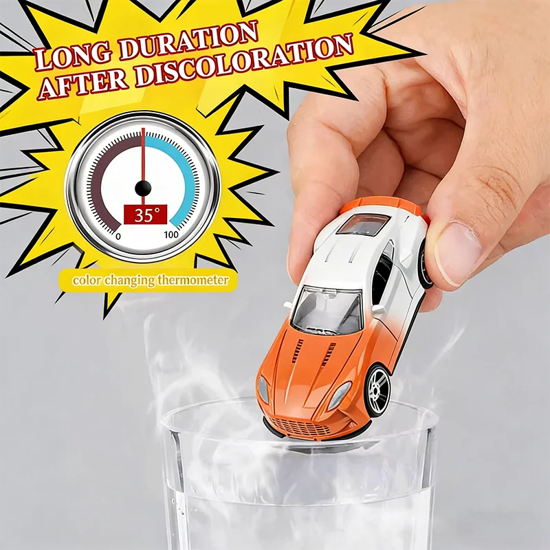 Creative Color Changing Magic Car Inertia Pull Back 1:64 Alloy Racing Toy with Temperature Sensitive  For Kid Adult Gift Car Toy