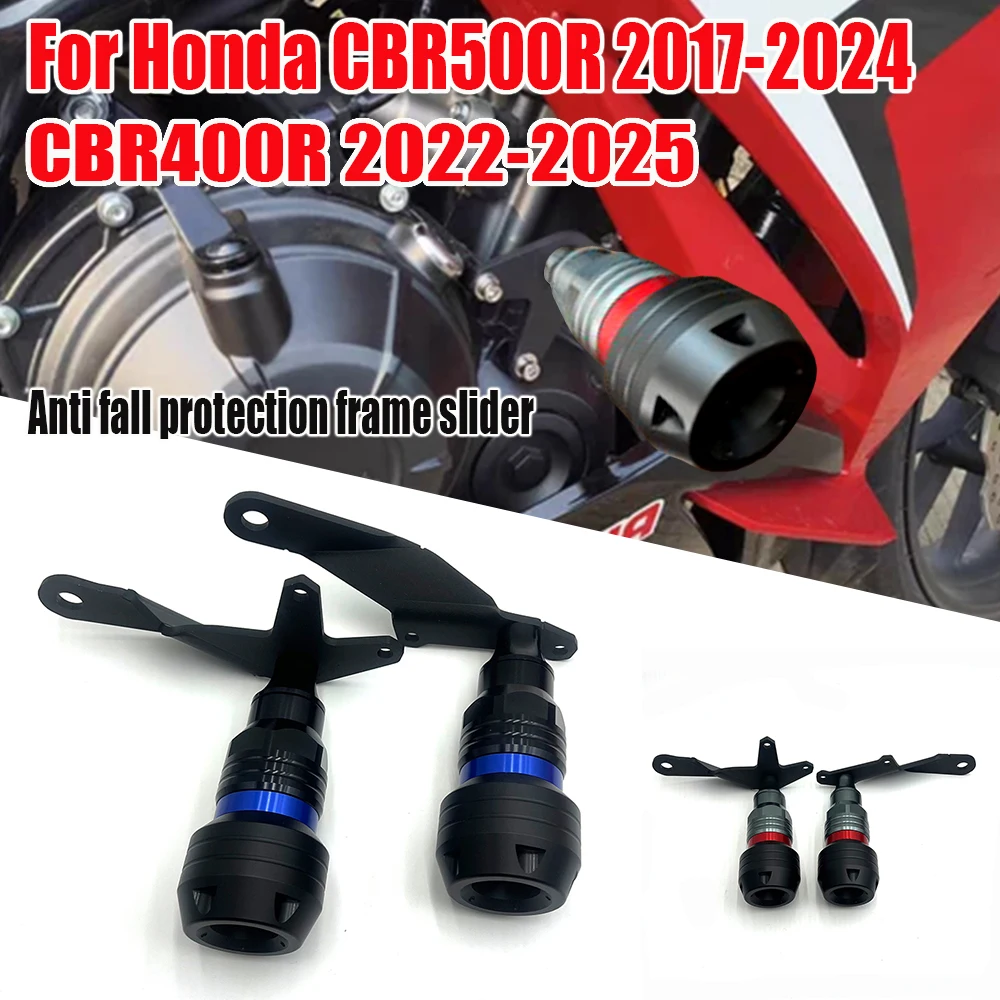 

Motorcycle Falling Protection Frame Slider Fairing Guard Crash Pad Protector Fit For NEW CBR400R 2022-2025 CBR500R 2020-2024
