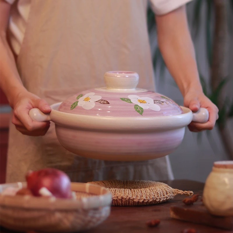 

Soil pot home cooking stew pot coarse pottery soil casserole rice dry pot braised high temperature resistant casserole open