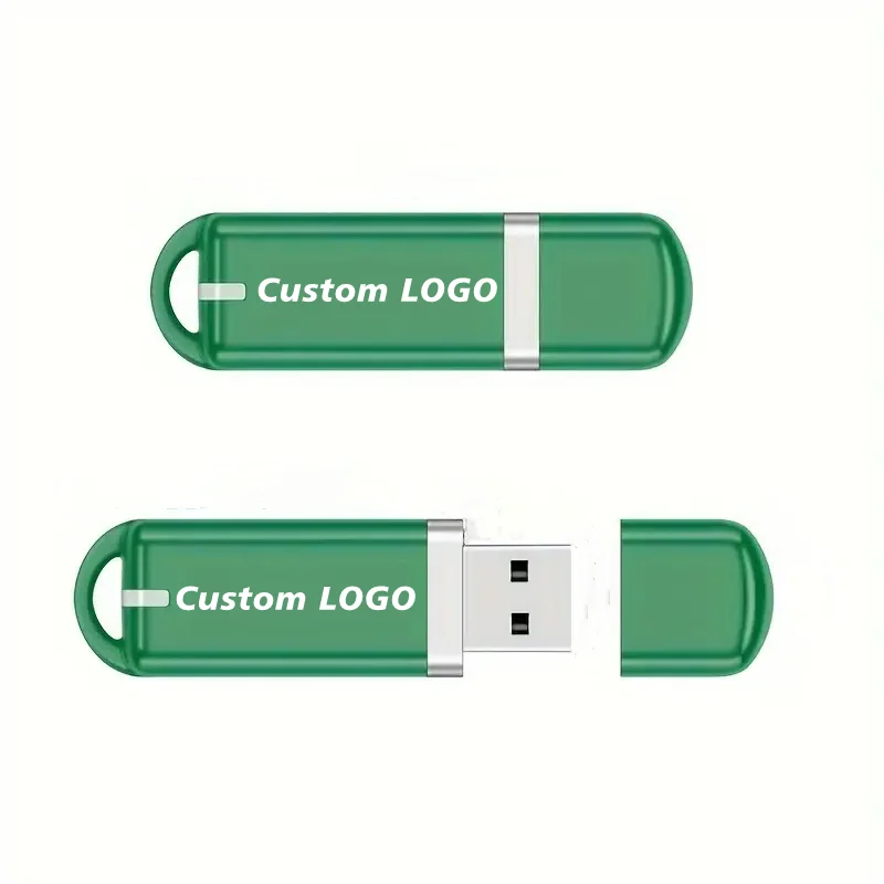 無料カスタムカラープリントロゴ カラフルプラスチック製 赤色LEDライト USB2.0フラッシュドライブ 4GB 8GB 16GB 32GB 64GB 128GB メモリースティック