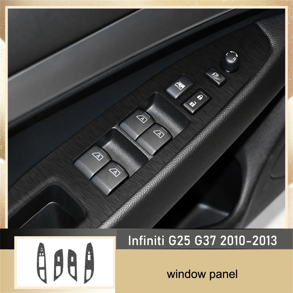 For Infiniti G25 G37 2007-2013 Interior Central Control Panel Door Handle Carbon Fiber Sticker Decals Car styling Accessorie