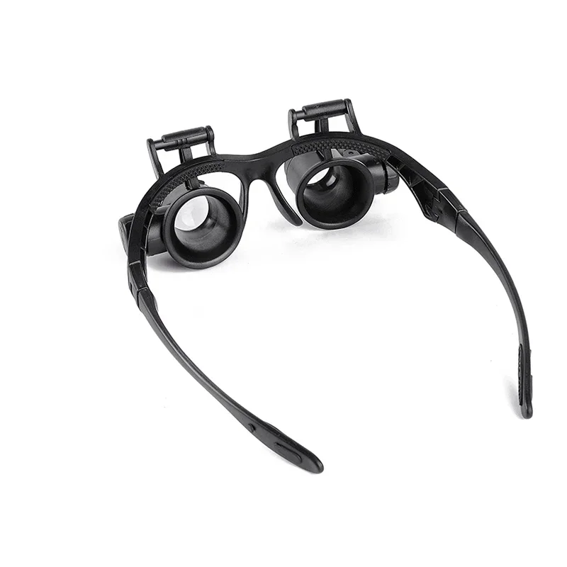 جديد صغير يرتدي نظارات نوع صيانة عدسة مكبرة ساعة إصلاح حزام (استيك) ساعة LED مصباح 10x15x 20x25x عالية الوضوح Bino