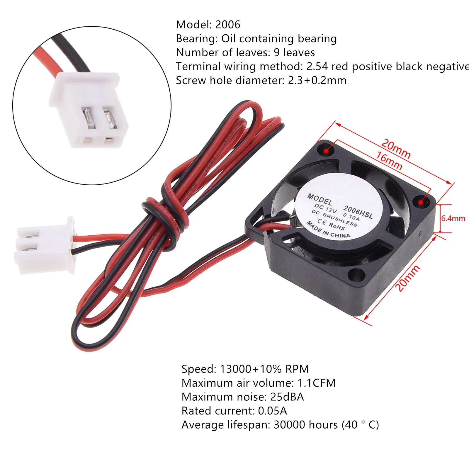 Silent DC12V Brushless Oil Content Cooling fan，for Power Supply Toy Chassis Multiple Sizes Available 2 3 4 5 6 7 8 9CM Silent