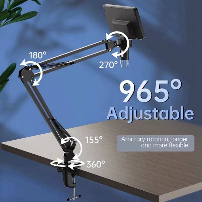 Imagem -06 - Suporte de Braço de Microscópio Suporte de Metal Ajustável Montagem de Microscópio para Dm4 Dm7 Dm9 Dm9h Lp043 Lp050 Lp070 Lp101 Beau-tz1 35 mm