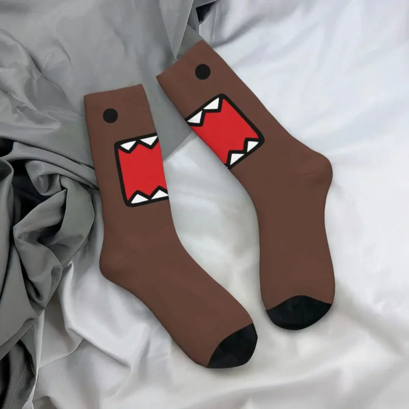 Domo Kun doll face socks Men's Women's polyester fashion socks high quality spring summer autumn winter socks gifts