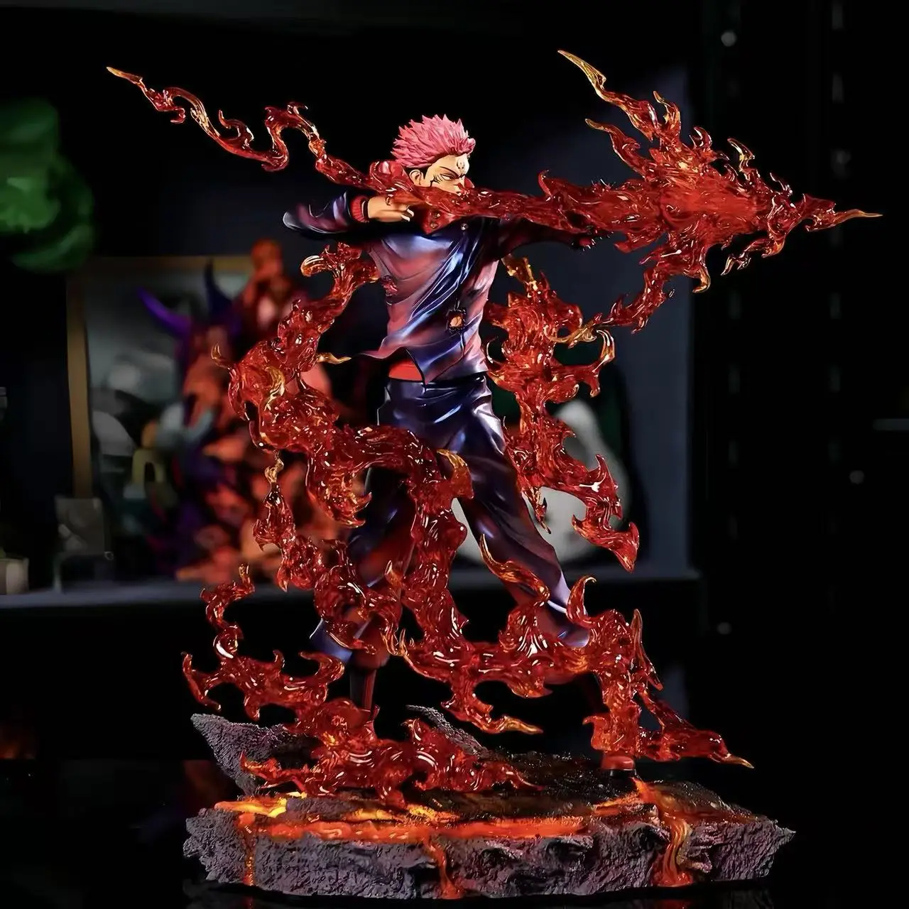 

28cm Anime Jujutsu Kaisen Ryomen Sukuna Figure Battle Model PVC Statue Toys Doll Collect Birthday Peripheral Toy Decoration Gift