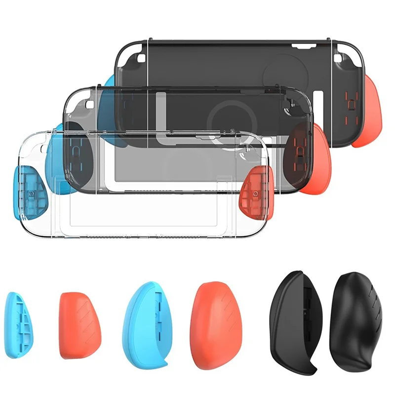 ABVO-Transparante Shell + Grip Case Kit Voor Switch2 Game Console Ergonomische Grip Protector Case Shell Cover Met Vervang grips