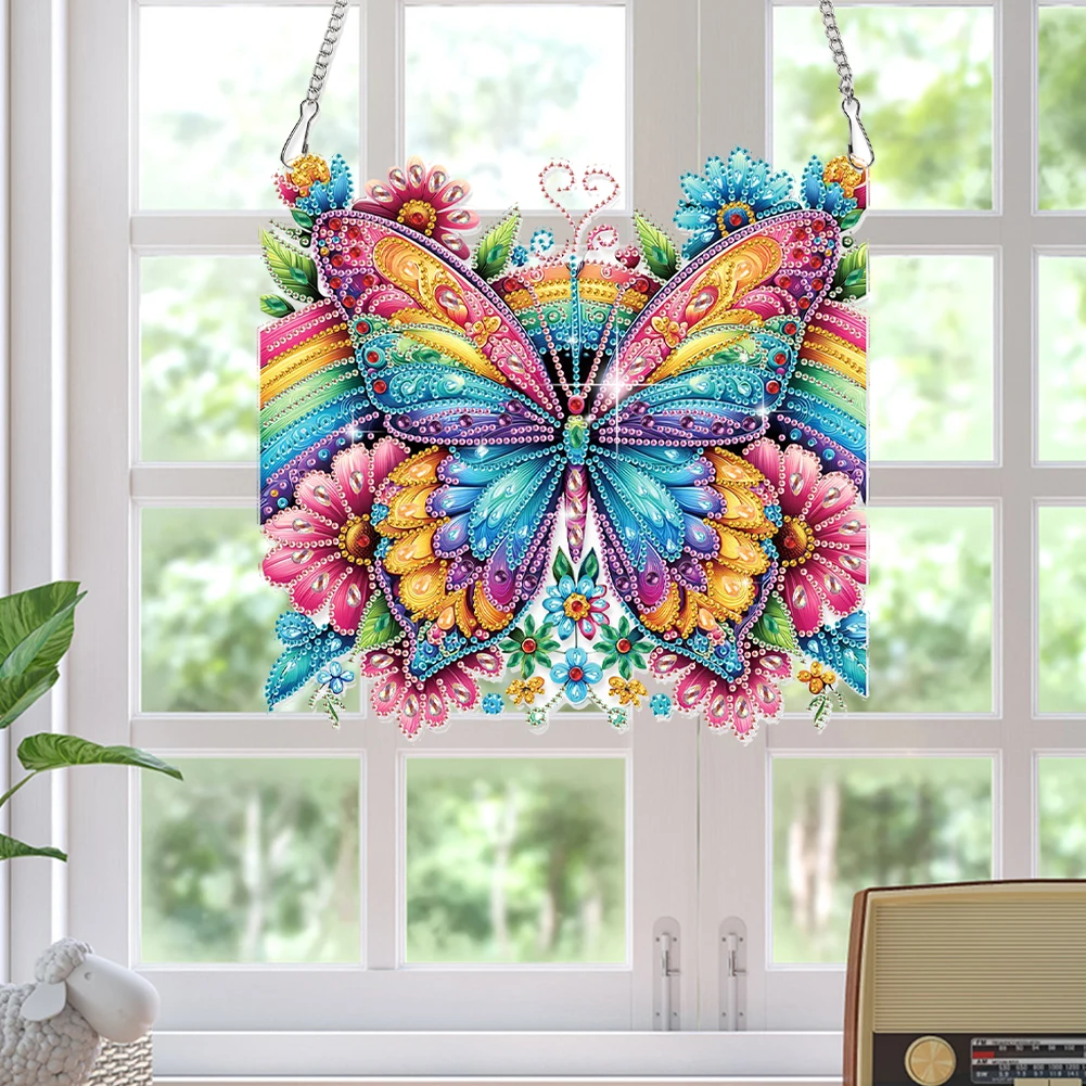

2D Flat DIY Butterfly Diamond Art Pendant Diamond Painting Set Home Decoration