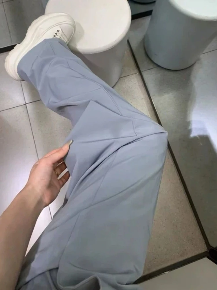 Yoga Casual Sports Trousers High-waisted Women's Wide-leg Pants Loose Thin Baggy Sports Running Fitness Solid Sweatpants Women