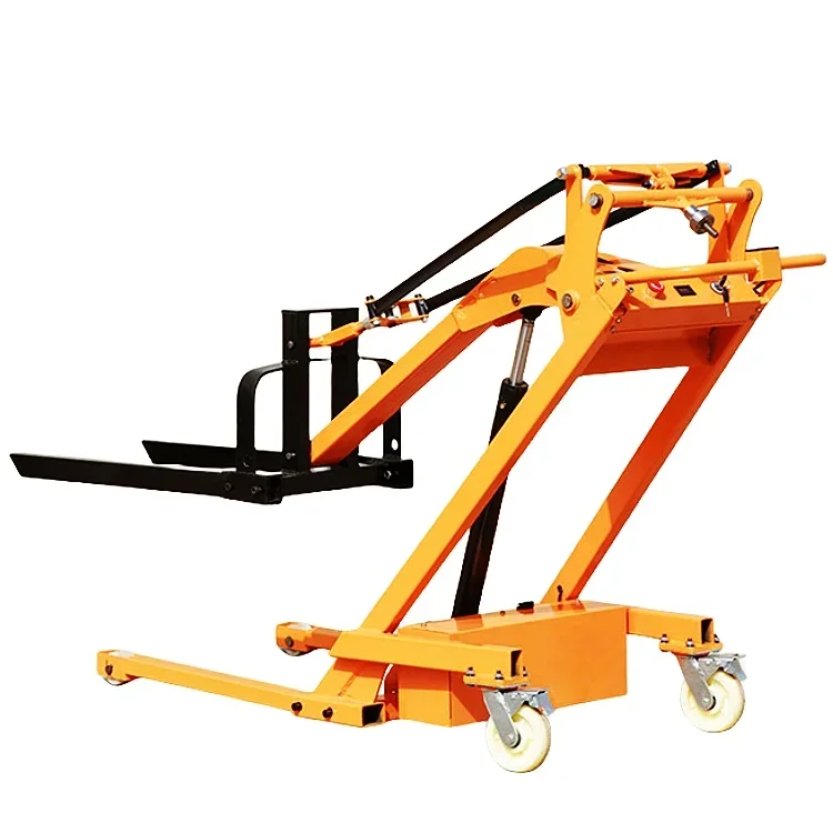 Portable Electric Forklift Truck Simple Small Curved Arm Hydraulic Elevated Lifting Stack Powered Hand-Powered Core