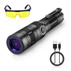 UniqueFire H10 UV365NM Uniform UV Light Flashlight for Criminal investigation and identification,Mechanical Leak Detection